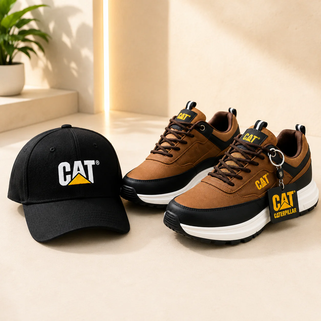 Zapatos Caterpillar Premium + Gorra y Llavero de Regalo