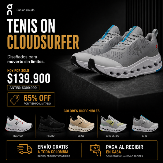 Tenis On Cloudsurfer - Últimas unidades a precio especial